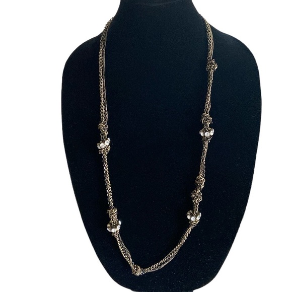 LOFT Knotted Ring Long Necklace - Picture 1 of 4